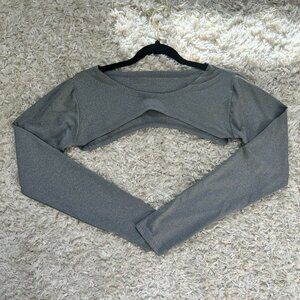 plain grey cropped bolero